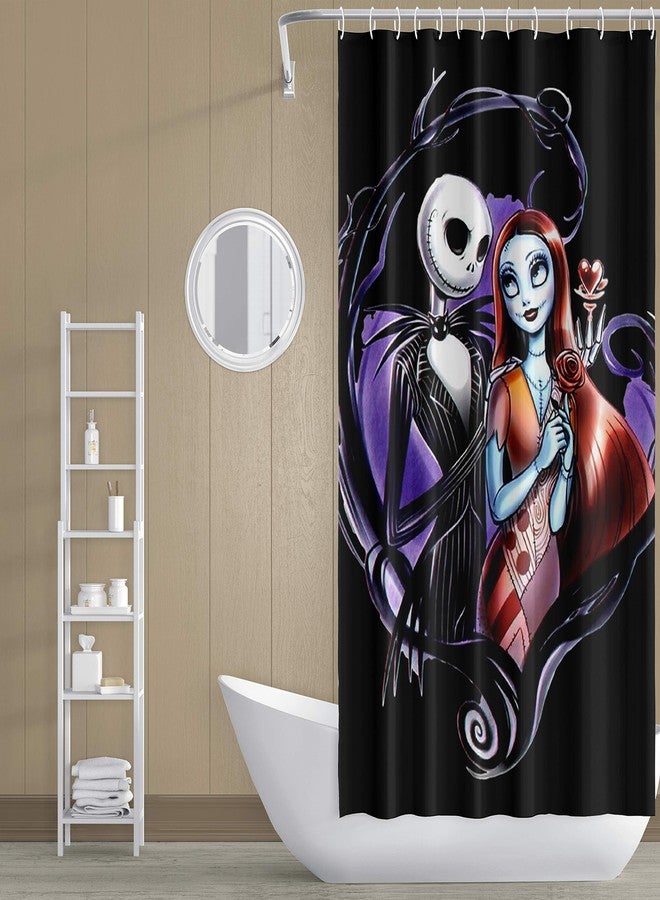 DZGlobal Halloween Art Microfiber Shower Curtain, 65 x 72 inch - Image 3