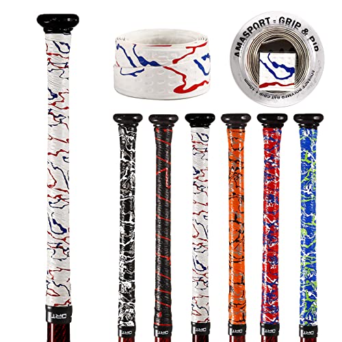 INSUM Baseball Bat Grip Tape Softball Bat Wrap Grip Tape 1.1mm (White ASP) - Image 4