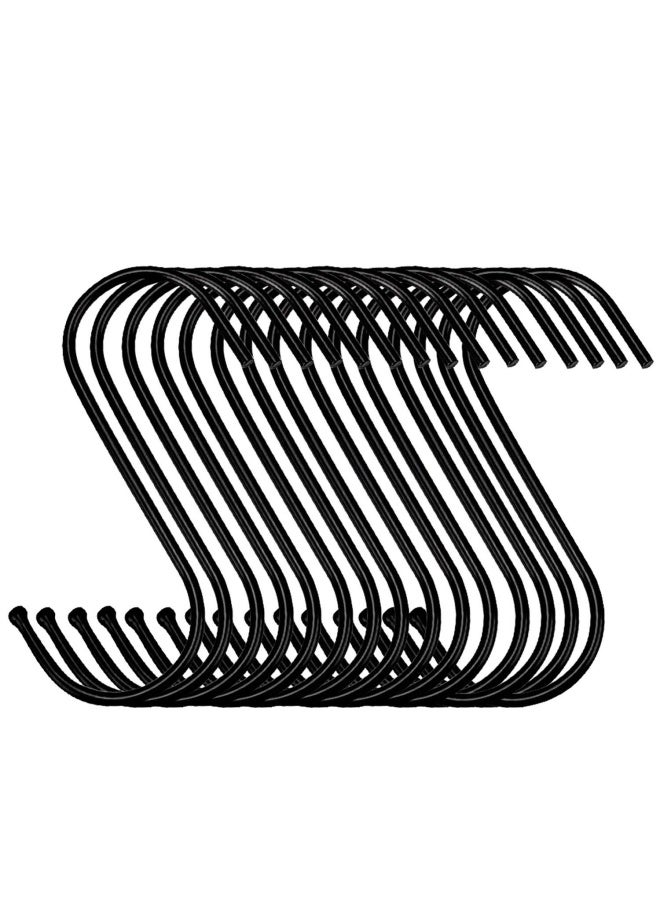 30 Pack Black Steel Hanging Hooks - Heavy Duty Metal Hooks For Hanging Pots Pans Cups Bags Jeans Towels - Image 1