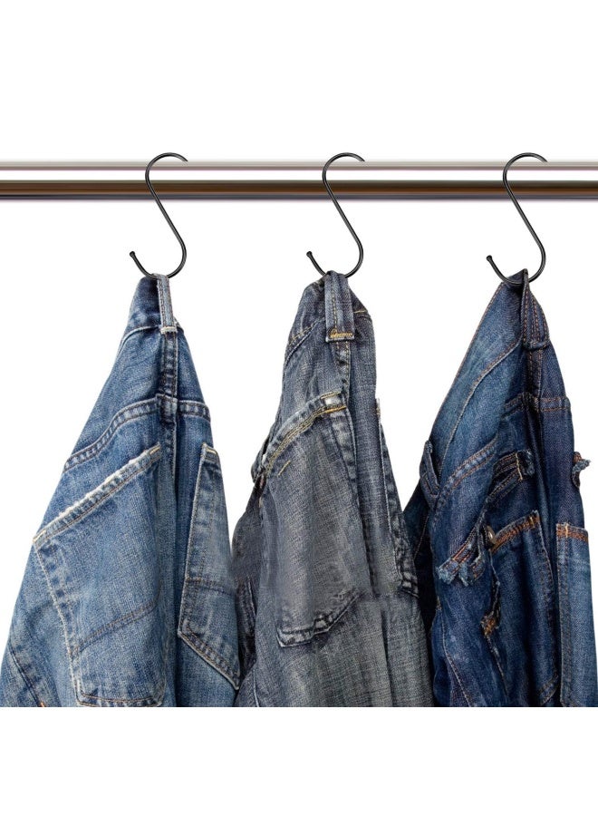 30 Pack Black Steel Hanging Hooks - Heavy Duty Metal Hooks For Hanging Pots Pans Cups Bags Jeans Towels - Image 4