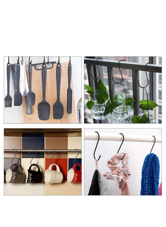 30 Pack Black Steel Hanging Hooks - Heavy Duty Metal Hooks For Hanging Pots Pans Cups Bags Jeans Towels - Image 5