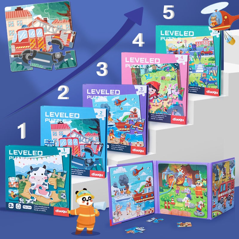 Advanced Magnetic Puzzle Quiet Book-Style Three-In-One Folding Paper Children'S Early Education Educational Toys Magnetic Suction Puzzle - Image 2