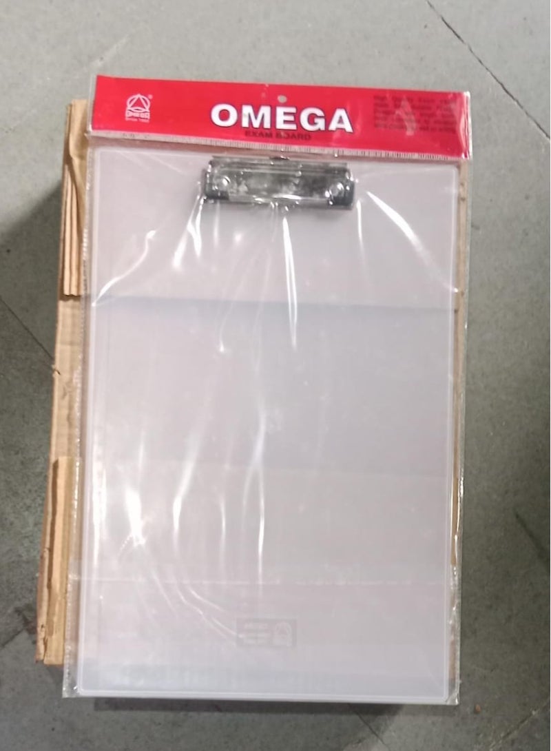 Omega Foolscap Size Transparent Acrylic Clip Board - Image 2