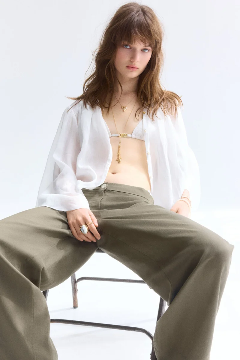 H&M Linen-blend trousers