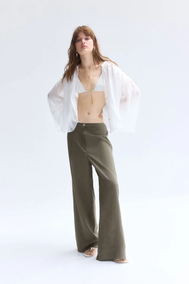 H&M Linen-blend trousers