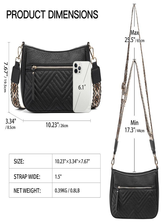 SENDEFN Crossbody Bags for Women Trendy, Vegan Leather Purses Medium Crossbody Purses Shoulder HandbagsTravel with Wide Strap - Image 5