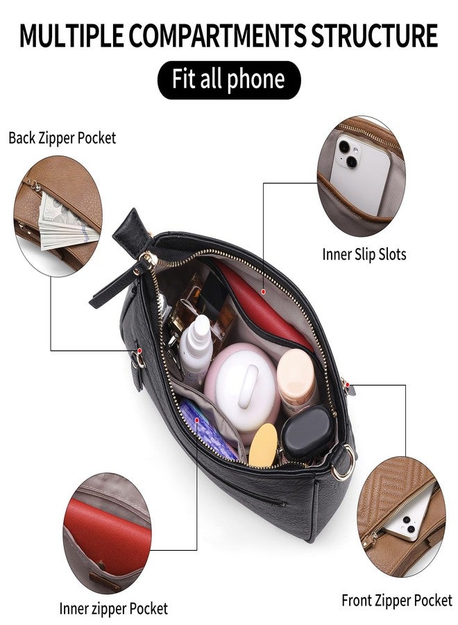 SENDEFN Crossbody Bags for Women Trendy, Vegan Leather Purses Medium Crossbody Purses Shoulder HandbagsTravel with Wide Strap - Image 3