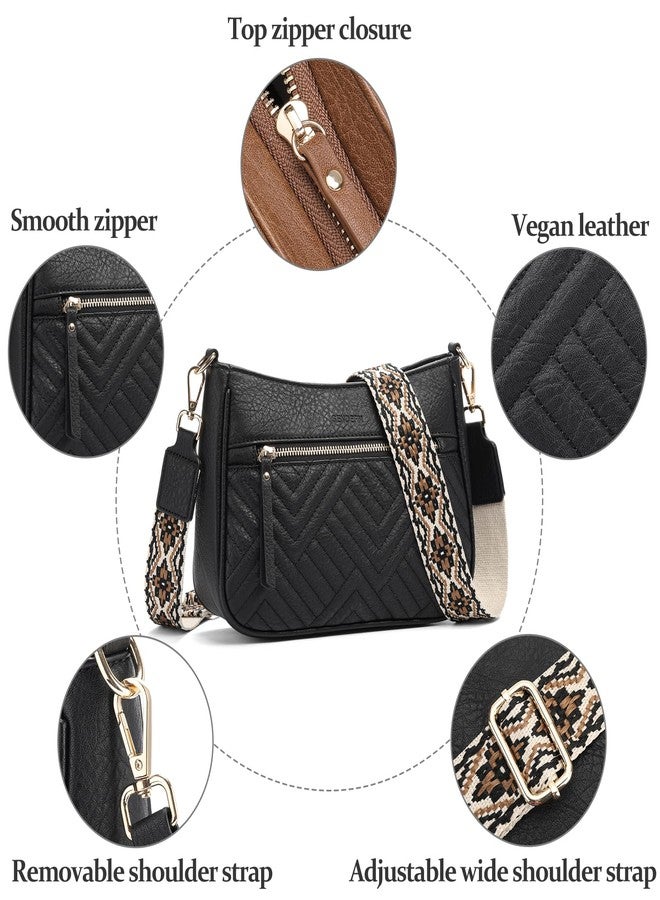 SENDEFN Crossbody Bags for Women Trendy, Vegan Leather Purses Medium Crossbody Purses Shoulder HandbagsTravel with Wide Strap - Image 4