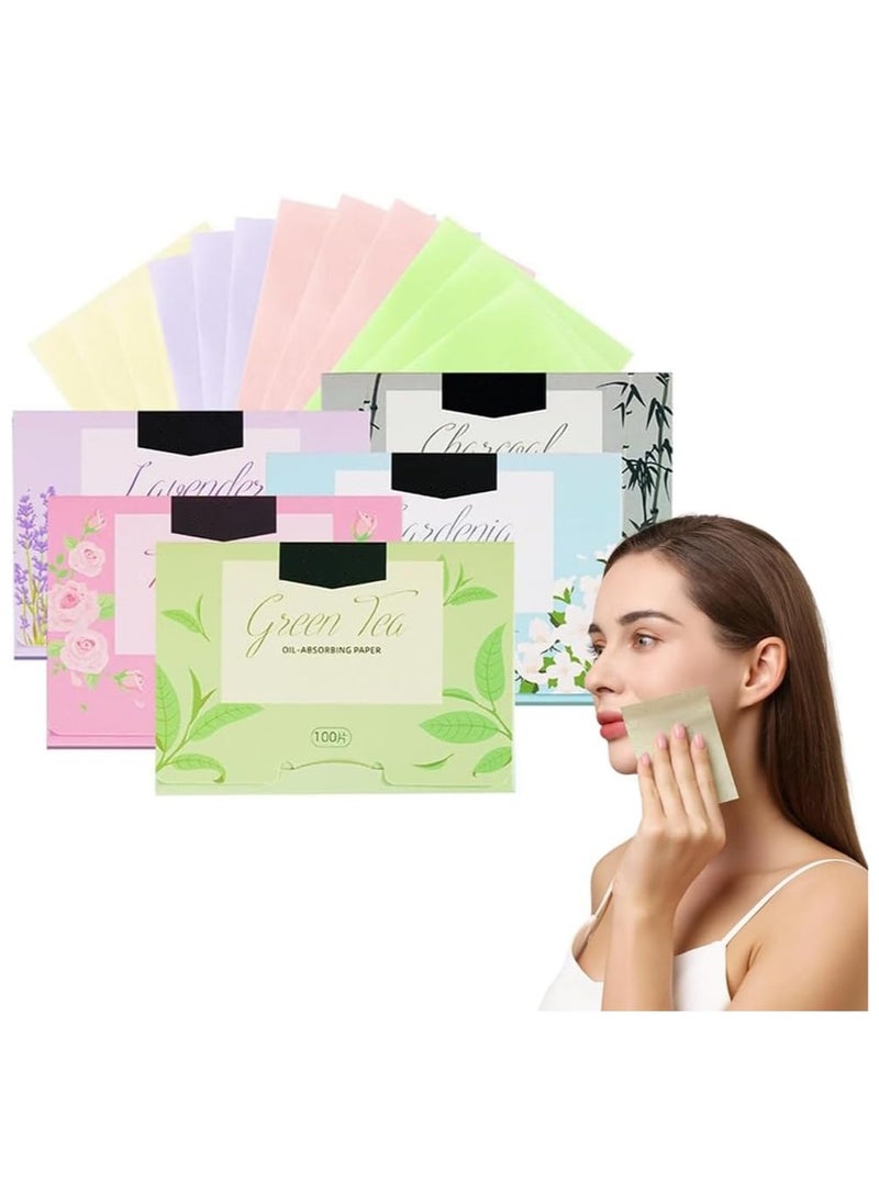 CMGTYYD Facial Oil Blotting Paper,500 Counts Oil Absorbing Sheets for Face Premium Oil Control Face Wipes Tissues for Men and Women Facial Care Makeup Friendly Blotting Paper for Oily Skin-Multi  - Image 1