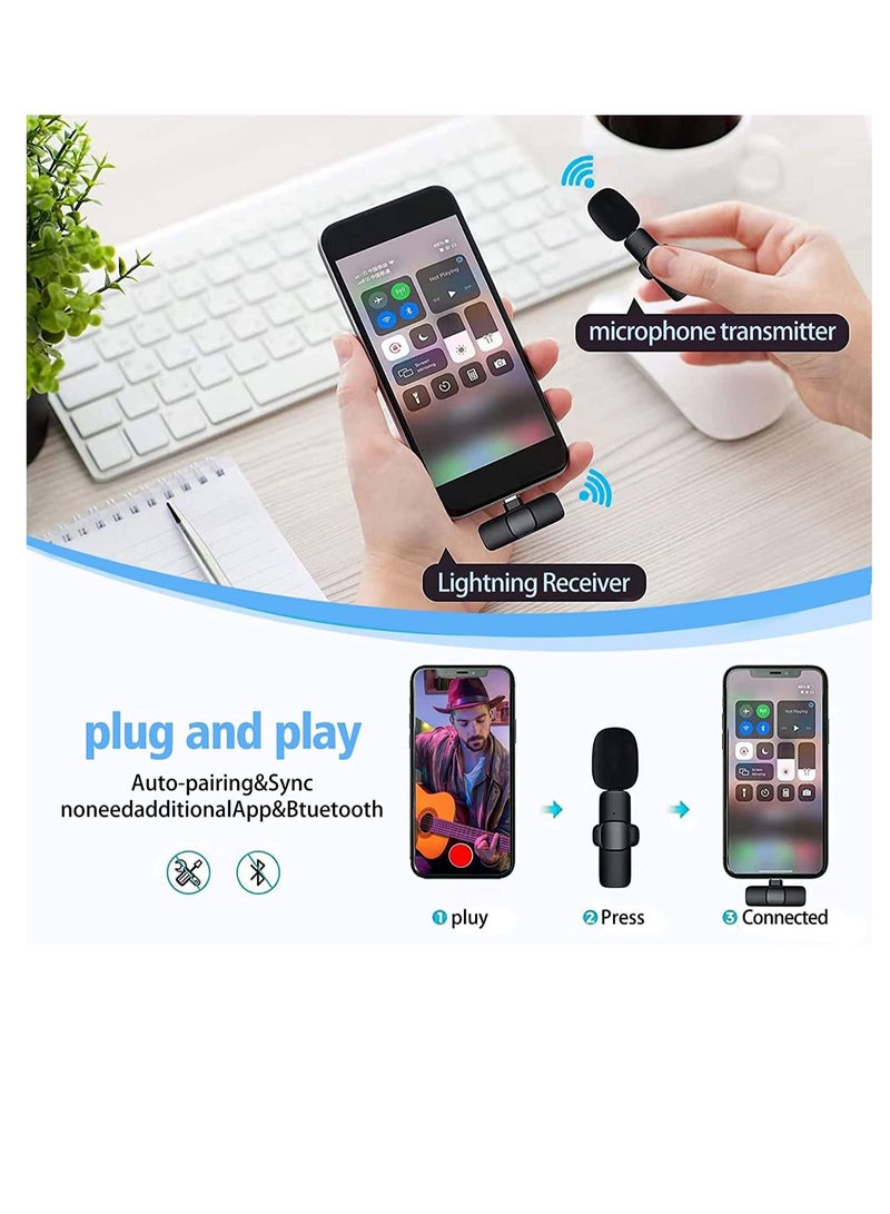 Phone Planet 2 in 1 iphone or type-c Wireless Lavalier Microphone For IPhone, Plug Play, Portable Audio Video Recording Mic for Youtube, Live Stream, Vlog, Interview, Laptops PC - Image 4