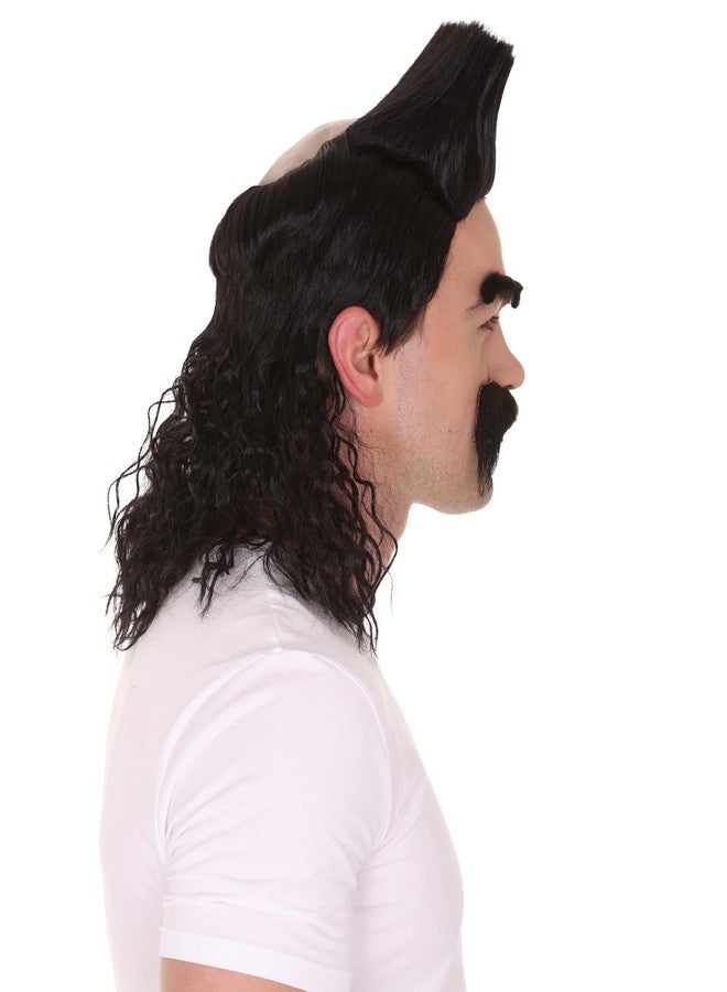 HPO 70s 80s Keyboard Animation Punk Rock Wig, Black HM-122 - Image 4