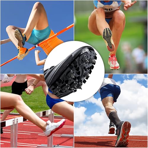 JULMELON 120PCS 1/4inch Black Stainless Steel Track and Cross Country Spikes Golf Shoe Spikes with Spike Wrench, Replacement Spikes for Sprint Sports Short Running Track Shoes - Image 5