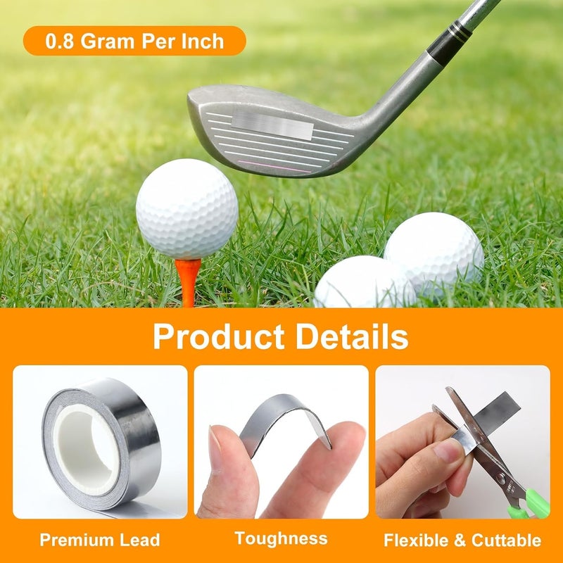 xinxingin Golf Grip Tape, Lead Tape for Golf Clubs, Tennis Rackets, Badminton, Pickleball Paddles, Adjust Swing Weight, Customize Equipment Feel, 30g, 12 * 1070mm - Image 3
