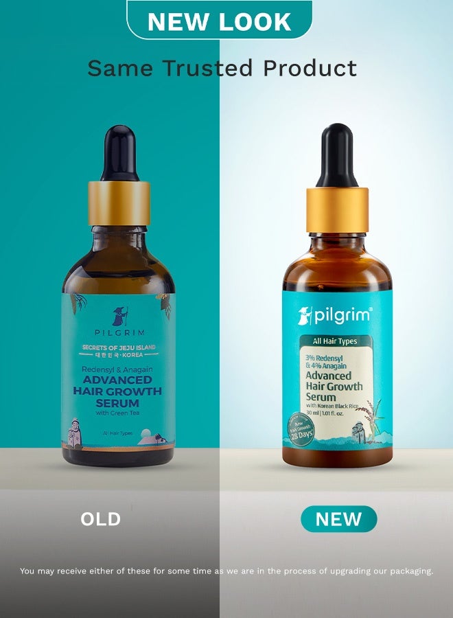 PILGRIM Redensyl 3% + Anagain 4% + Baicapil Advanced Hair Growth Serum (30Ml) For Scalp With Korean Black Rice, Saw Palmetto|Control Hair Fall, Stimulate Hair Regrowth | Hair Growth Serum For Unisex - Image 3