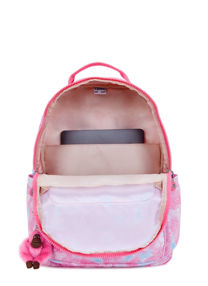 kipling Seoul Kids School Backpack with Tablet Protection Garden Clouds  - Image 2