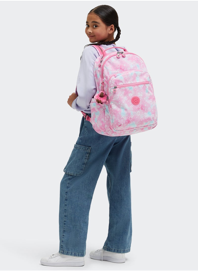 kipling Seoul Kids School Backpack with Tablet Protection Garden Clouds  - Image 3