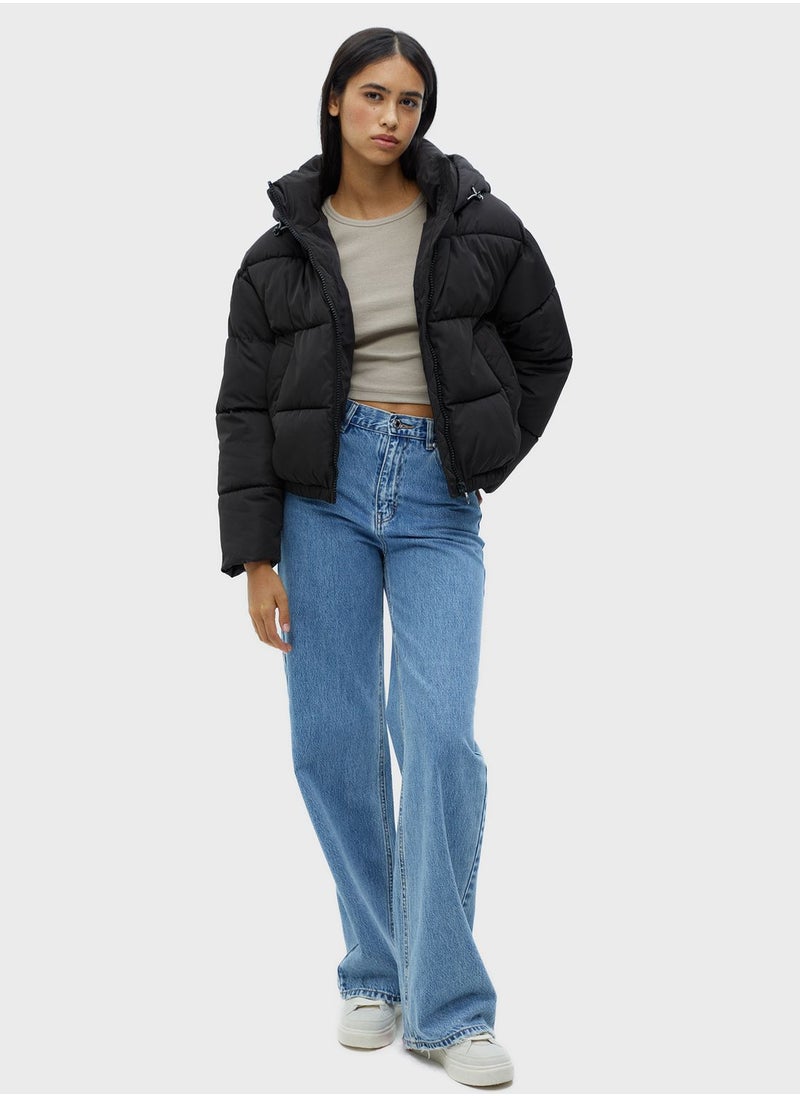 PULL&BEAR - Hooded puffer jacket - Image 1