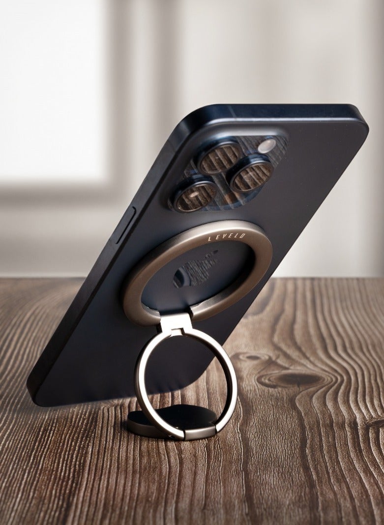 ليفيلو حامل حلقة الهاتف المغناطيسي و MagSafe أوربت - رمادي - Image 3