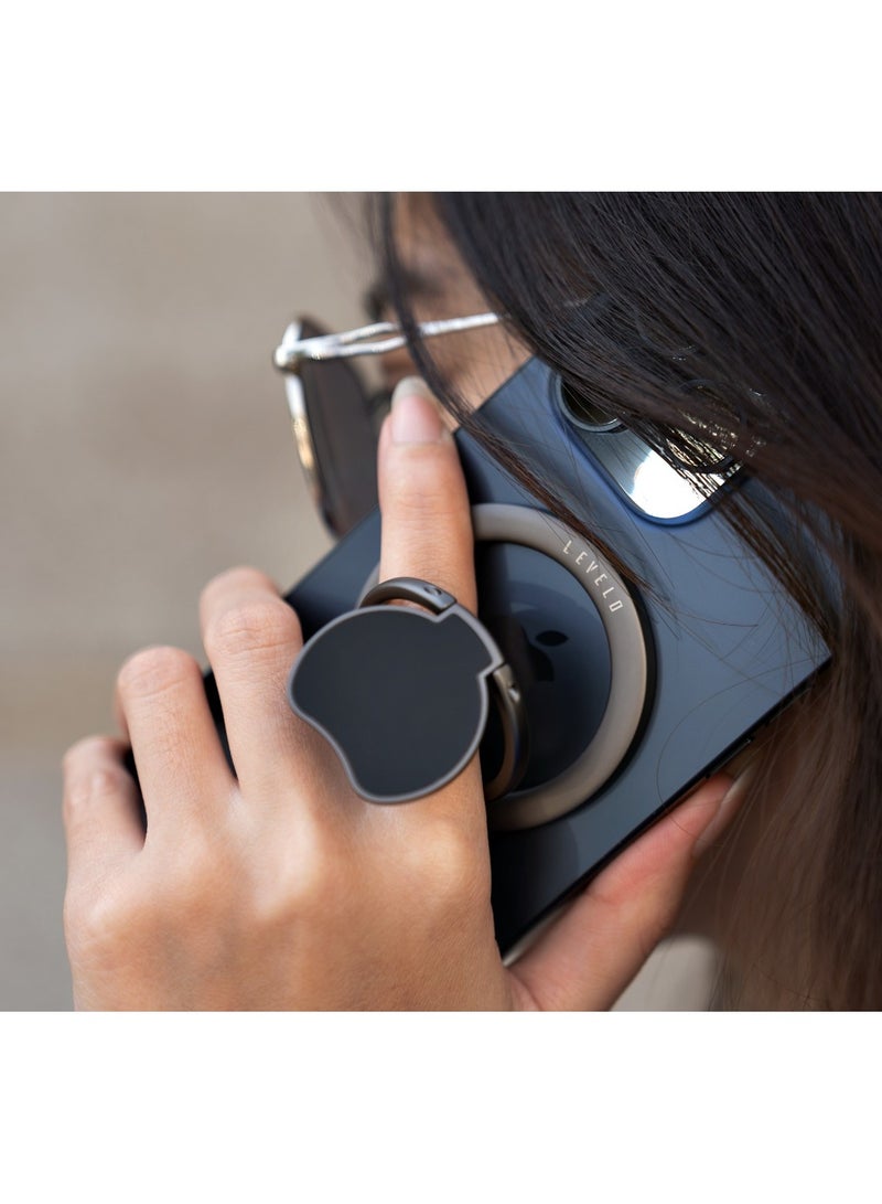 ليفيلو حامل حلقة الهاتف المغناطيسي و MagSafe أوربت - رمادي - Image 5