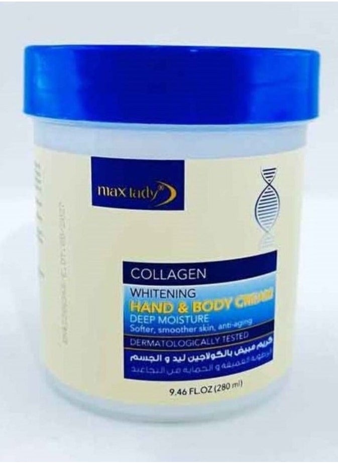 Max Lady - Collagen Whitening Hand & Body Cream 280Ml - Image 1