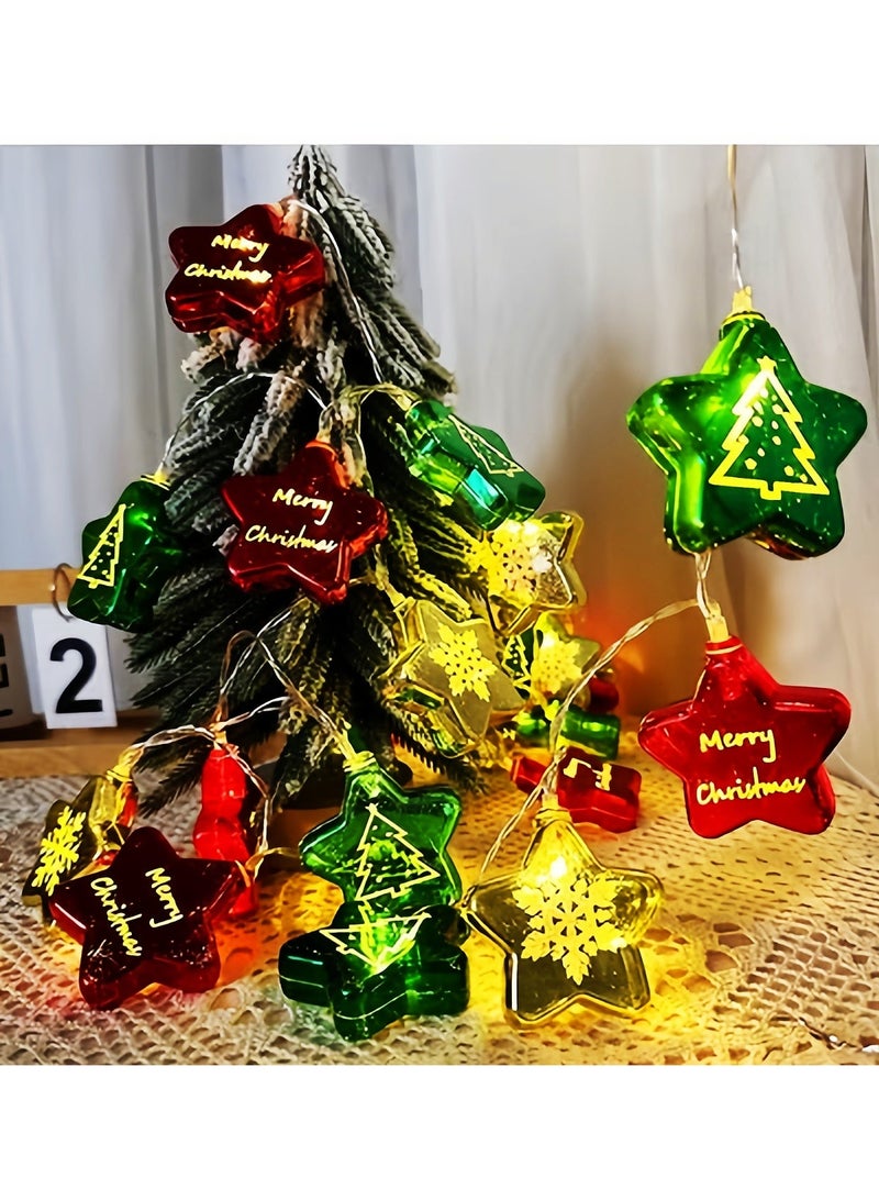 أضواء عيد الميلاد على شكل نجوم ملونة - Image 3