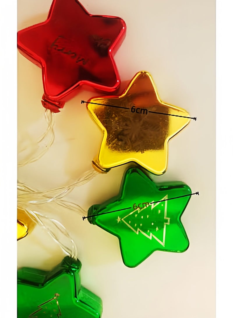 أضواء عيد الميلاد على شكل نجوم ملونة - Image 4