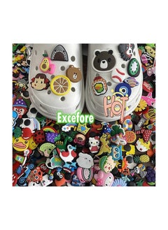 Excefore Croc Charms 100 Pcs Jibbitz Charms Croc, Cartoon Croc Accessories Decoration for Shoes ​PVC Wristband for Adult Men Women Kids Girl Boy, Buckle Party Favors Birthday Gifts Nurse Charm  - Image 2