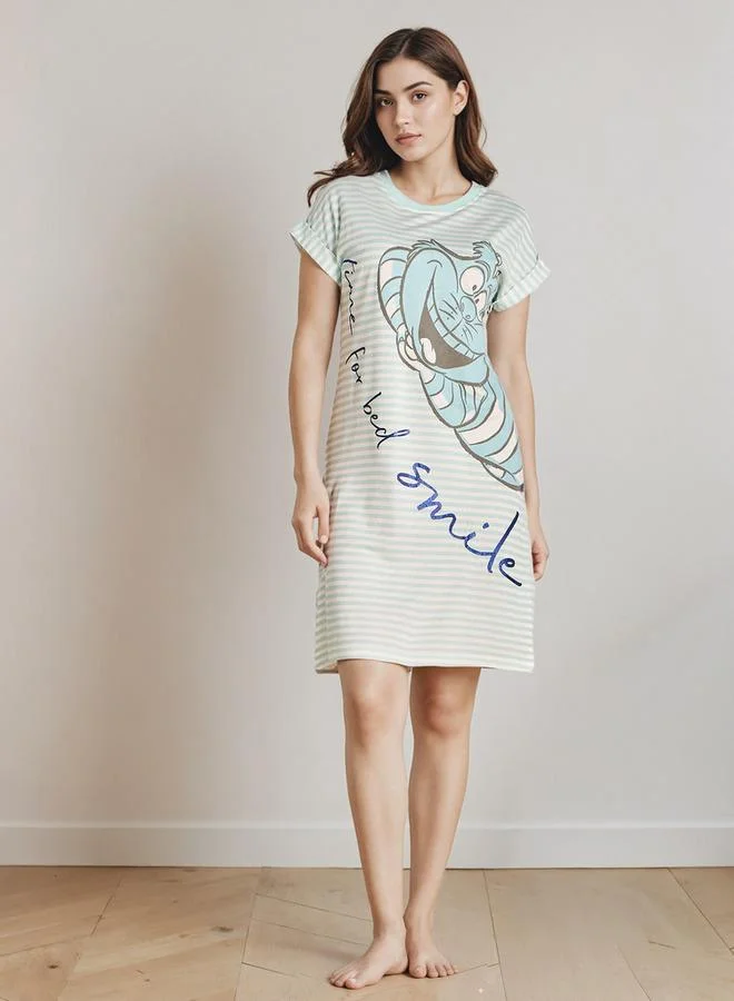 سبلاش فيڤ فستان بطبعة خطوط