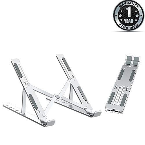 Aktnil Portable Adjustable Laptop Stand Lightweight Aluminum Ergonomic Laptop Holder with 7 Angles Foldable HeatVentilation Design for MacBook Notebook and Tablet - Image 5