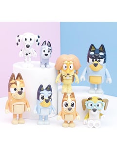 Y&D 8-Piece Bluey's Family Figurines Model Toys  - Image 1