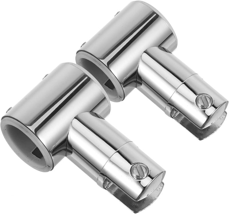 Garneck 25mm 304 Stainless Steel Tube T-clamp Pipe Connector for Glass Shower Door Bathroom Fittings, Heavy Duty round Rod Clamp, 2pcs Set - Image 1