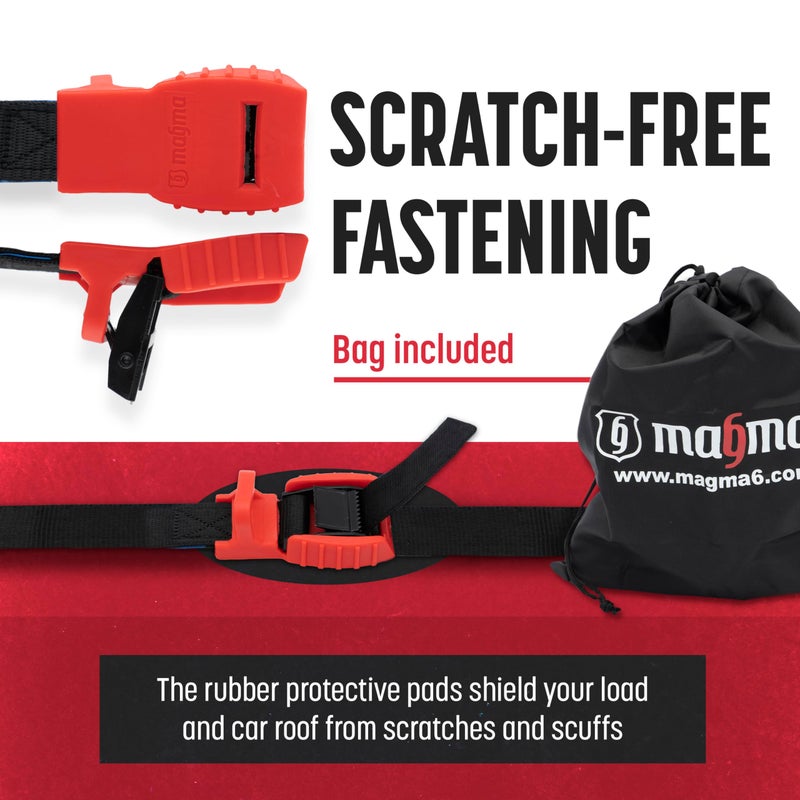 Magma MAGMA 4 Cambuckle Straps | Load Strap Bike, Rack, Surf Board, Moto, Car, Kayak and Carriers | Adjustable and Heavy-Duty Belt Cords Strapping Tools Cargo Automotive | Fastening Tie Buckles | Red 1m - Image 2