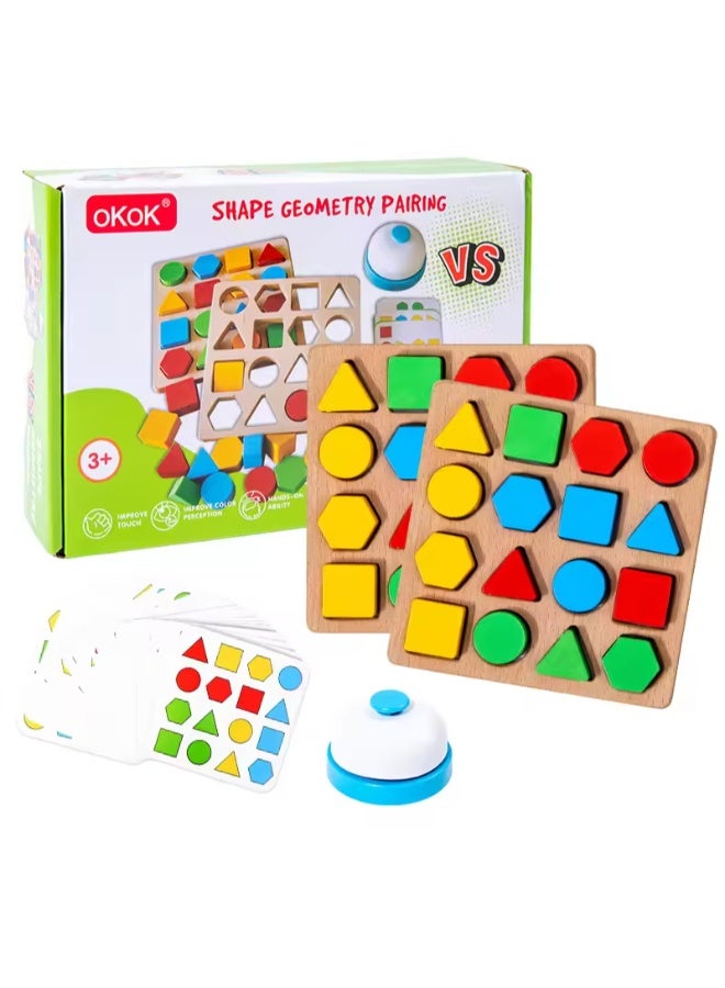 حديقة الألعاب لعبة تصنيف الأشكال الخشبية – 32 قطعة بناء لتعلم الهندسة | لعبة تعليمية كلاسيكية للتطابق والترتيب للأطفال | هدية مثالية للتطور المبكر - Image 1