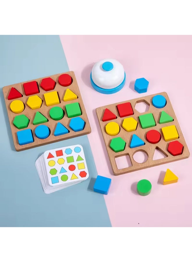حديقة الألعاب لعبة تصنيف الأشكال الخشبية – 32 قطعة بناء لتعلم الهندسة | لعبة تعليمية كلاسيكية للتطابق والترتيب للأطفال | هدية مثالية للتطور المبكر - Image 4
