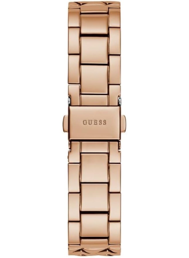 جس GUESS Women's 34mm Watch - Rose Gold Tone Bracelet Rose Gold Dial Rose Gold Tone Case - Image 3