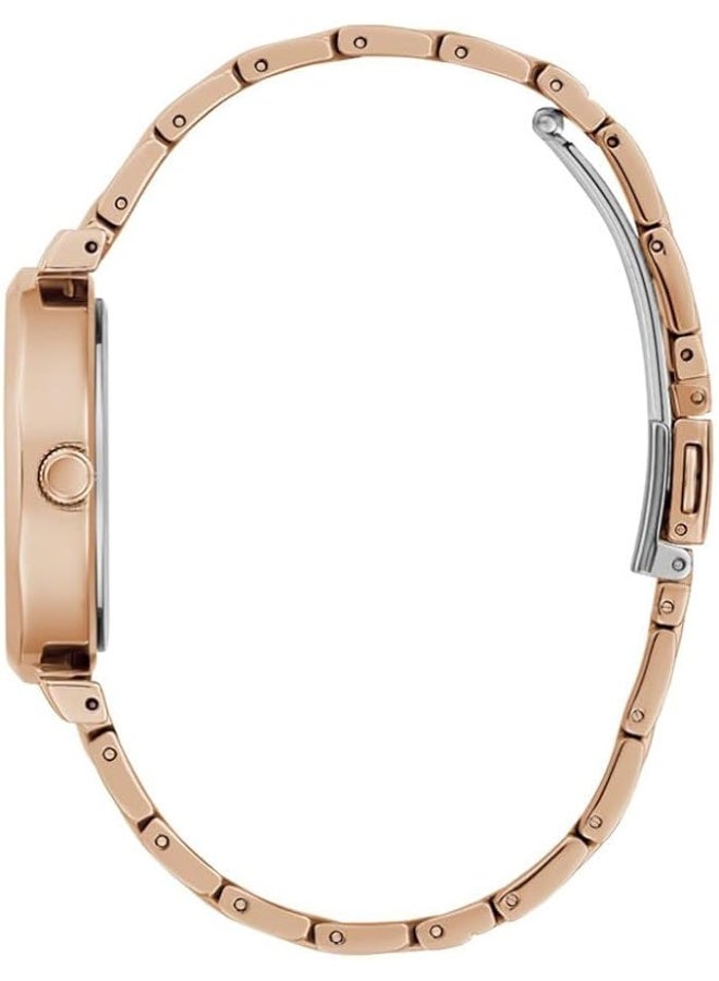جس GUESS Women's 34mm Watch - Rose Gold Tone Bracelet Rose Gold Dial Rose Gold Tone Case - Image 2