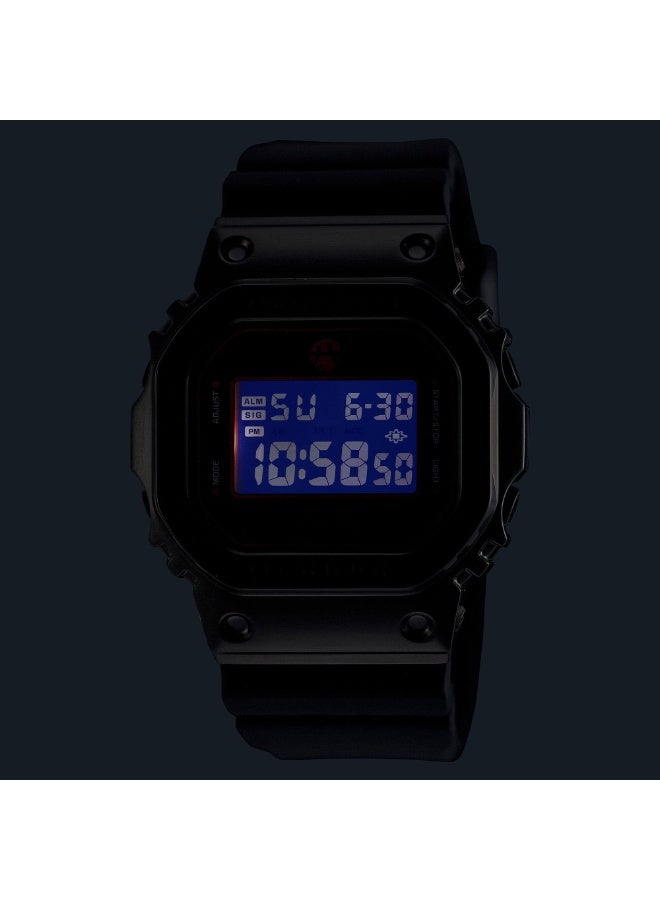 كاسيو ساعة كاسيو جي-شوك GM-5600RH-1D رقمية (إصدار Rui Hachimura)، إطار معدني، أسود مع لمسات حمراء، مقاومة للماء 200 متر، إضاءة LED - Image 3