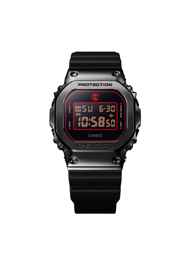 كاسيو ساعة كاسيو جي-شوك GM-5600RH-1D رقمية (إصدار Rui Hachimura)، إطار معدني، أسود مع لمسات حمراء، مقاومة للماء 200 متر، إضاءة LED - Image 2