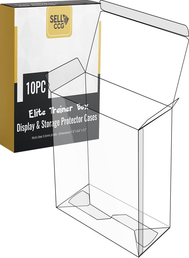 SellCCG - 10PC Perfect Fit ETB Protector Case - Elite Trainer Box Plastic Protectors - ETB Case Display & Storage (10 Pack) - Image 1