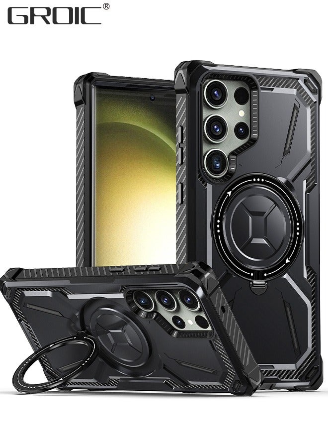 GROIC For Samsung Galaxy S23 Ultra Case with Magnetic Invisible Stand Compatible with MagSafe,Shockproof Portective Cover,Wireless Charger Phone Shell for Galaxy S23 Ultra 6.8''  - Image 1