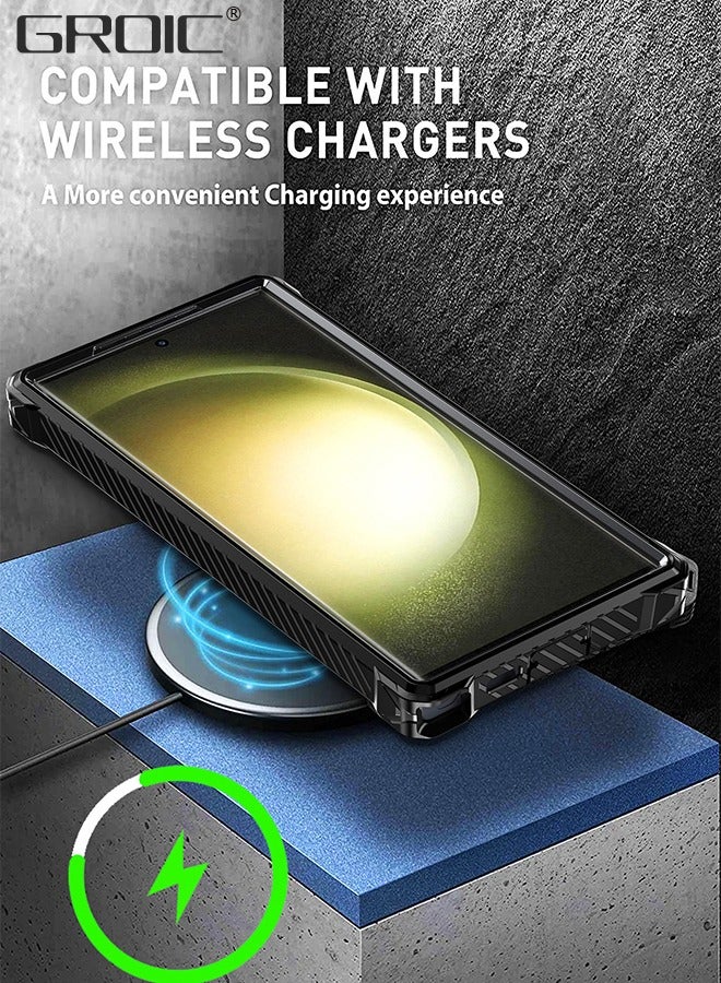 GROIC For Samsung Galaxy S23 Ultra Case with Magnetic Invisible Stand Compatible with MagSafe,Shockproof Portective Cover,Wireless Charger Phone Shell for Galaxy S23 Ultra 6.8''  - Image 5