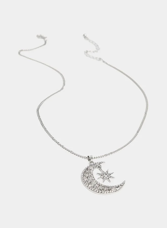 Styli Star & Moon Drop Necklace