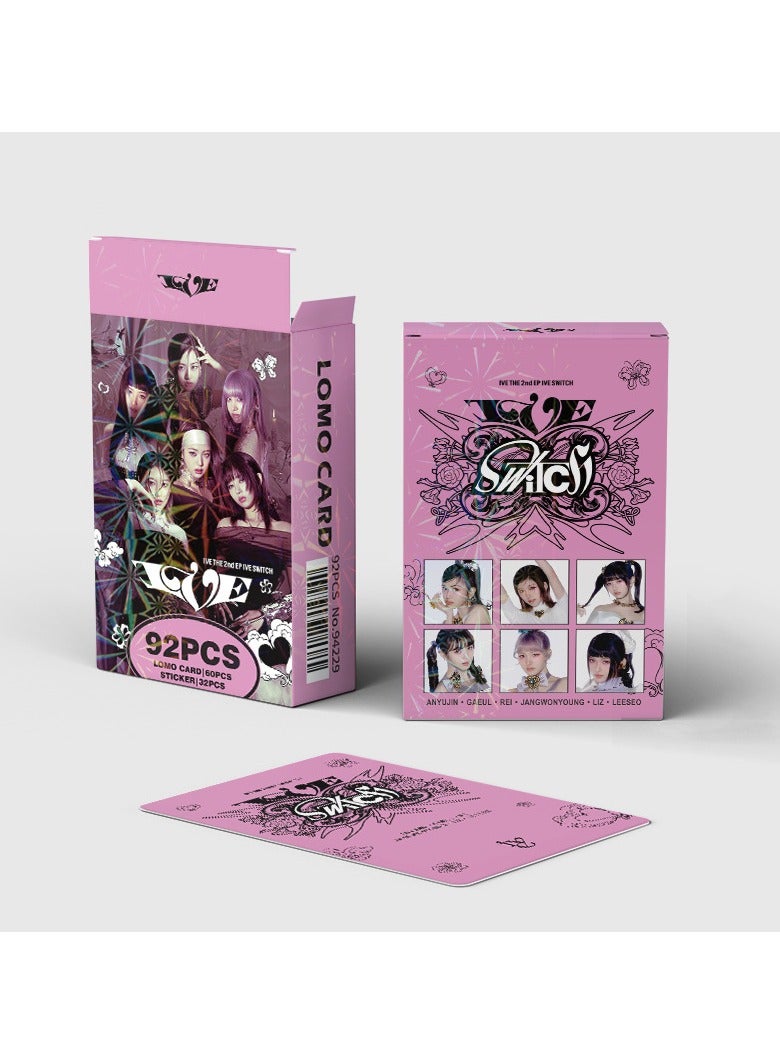 إيهوم 92 قطعة من بطاقات وملصقات ألبوم IVE الجديد IVE SWITCH Lomo - Image 3