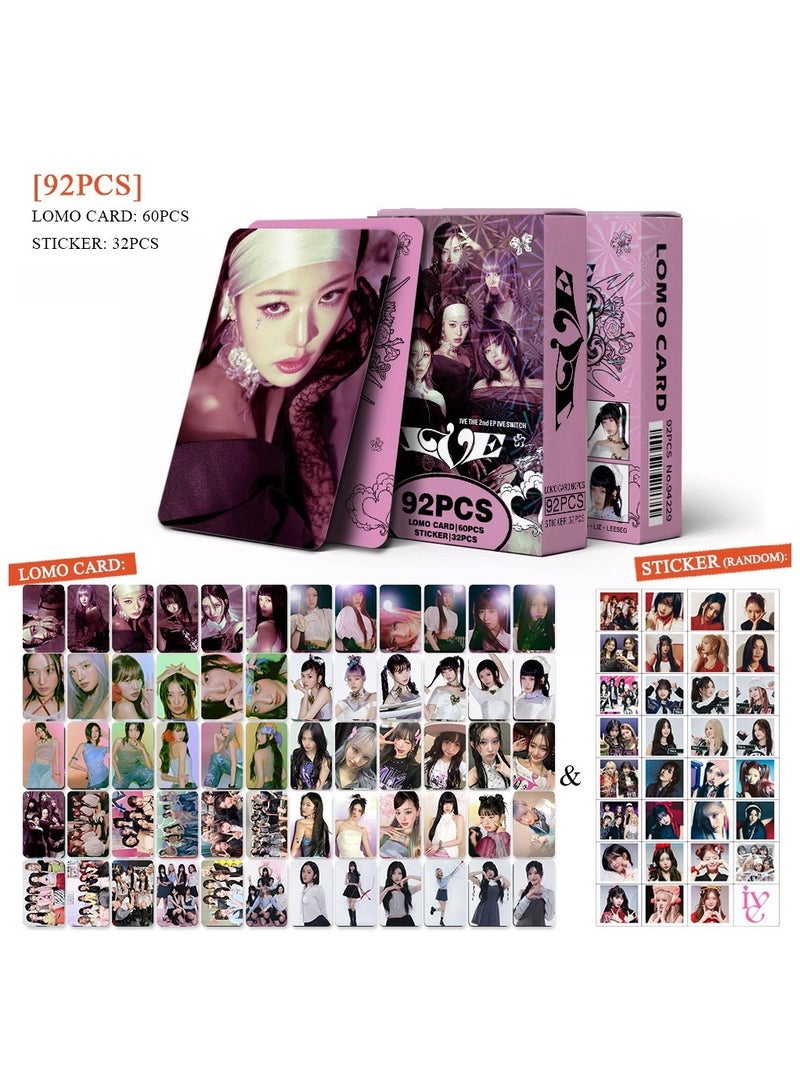 إيهوم 92 قطعة من بطاقات وملصقات ألبوم IVE الجديد IVE SWITCH Lomo - Image 2