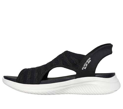 Skechers Women's ULTRA FLEX 3.0 - SUN WARMTH Hands Free Slip-Ins Sandal, Black, 8 M - Image 2