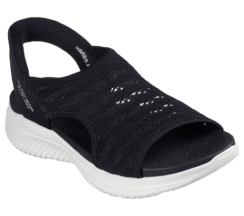 Skechers Women's ULTRA FLEX 3.0 - SUN WARMTH Hands Free Slip-Ins Sandal, Black, 8 M - Image 3