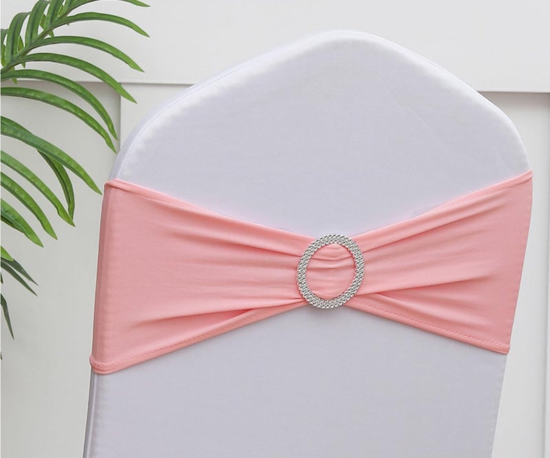Gankar Gankar 50 Pack Dusty Pink Chair Sashes for Wedding Birthday Party Party Decor  - Image 1