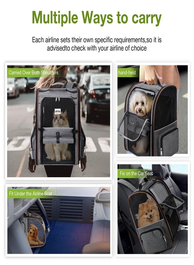 Lekebobor Extra Large Cat Backpack Carrier Expandable Pet Carrier Backpack for Small/Medium Dogs and Medium/Large Cats, Grey - Image 4