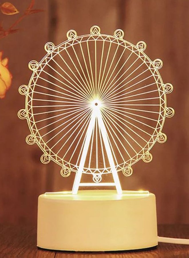 Motianl 3D Night Light Table Lamp Beige/Clear 100x40mm - Image 2