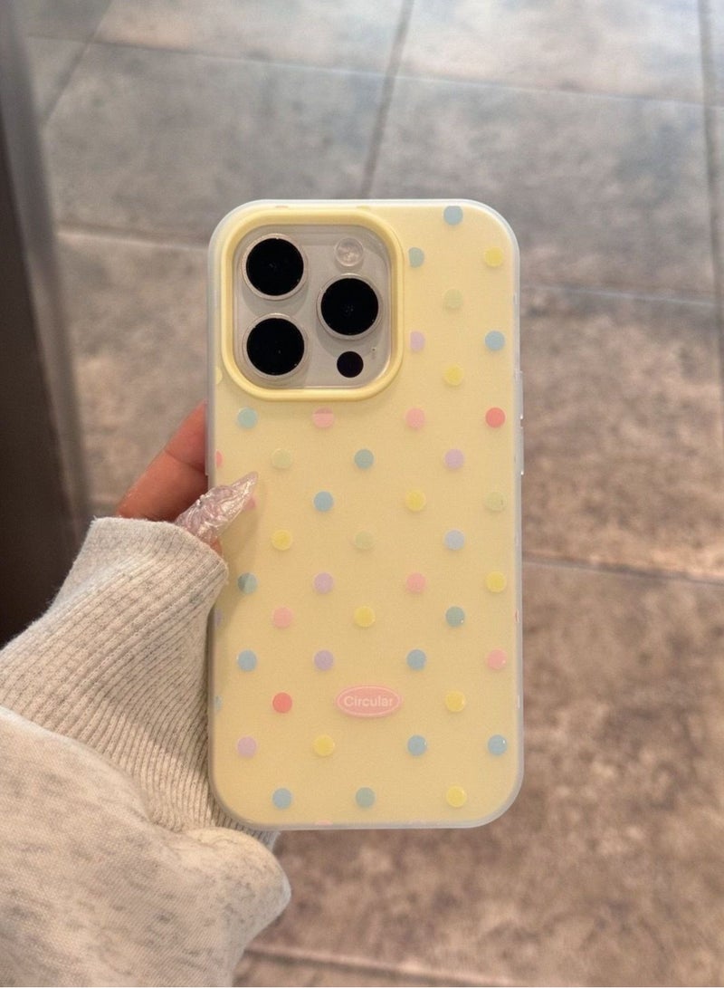 NIBEMINENT Dopamine Color Waves Protective TPU Case Cover For IPhone 17 Pro Max, Yellow